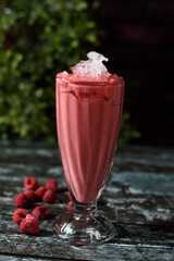 strawberry smoothie with cream
