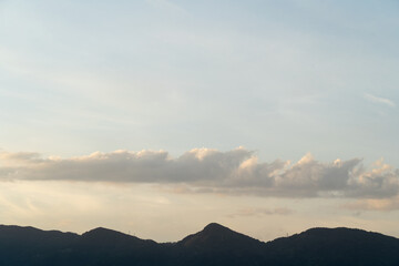 sunset over the mountains