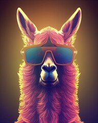 Lama Alpaca face avatar. Animal emoji.