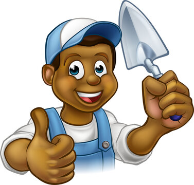 recommend clip art: Builder Bricklayer Construction Worker Trowel Tool