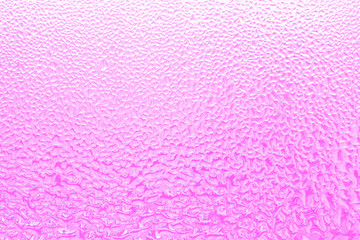 Abstract glass background with natural water condensation. Design pattern toned in light pink colors
