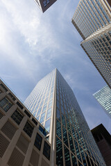 Taunusturm building, Frankfurt, Germany with surrounding buildings