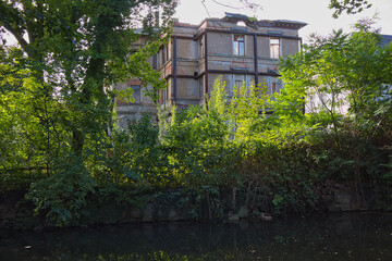 Alte Villa am Elstermühlgraben in Leipzig, Sachsen, Deutschland