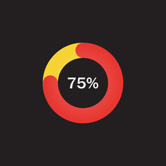 100 percent  pie chart. Percentage vector infographics. Circle percentage diagram business illustration