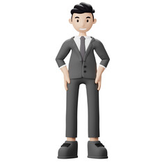 3D Character Business Man Confident