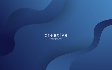 minimal abstract dynamic blue gradient color fluid, liquid wavy shape geometric composition background. eps10 vector