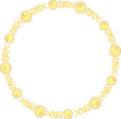 frame with yellow flowers