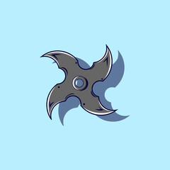 Premium vector l vector sword ninja amazing simple ilustration sword ninja flat design