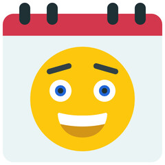 Happy Calendar Icon
