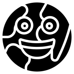 Happy Earth Emoji Icon
