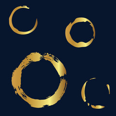 Set of golden circles
