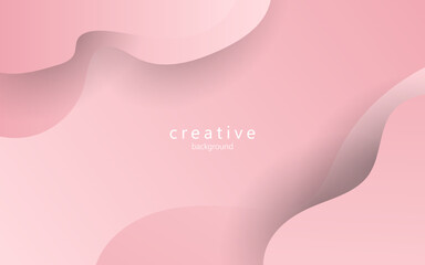 Obraz premium minimal abstract dynamic pink soft gradient color fluid, liquid wavy shape geometric composition background. eps10 vector