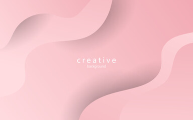 minimal abstract dynamic pink soft gradient color fluid, liquid wavy shape geometric composition background. eps10 vector