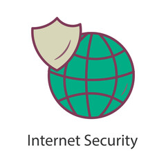  Internet Security Filled Outline Icon Design illustration. Data Symbol on White background EPS 10 File