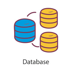 Database Filled Outline Icon Design illustration. Data Symbol on White background EPS 10 File 