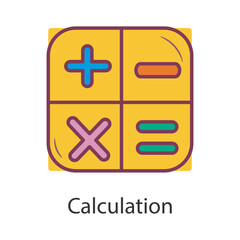 Obraz premium Calculation Filled Outline Icon Design illustration. Data Symbol on White background EPS 10 File