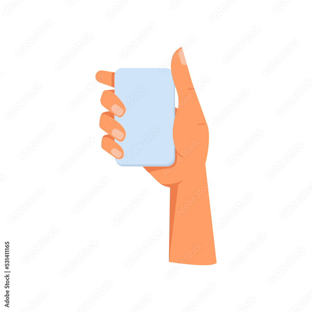 Aufkleber hand gesture of arm holding piece of paper. isolated palm and fingers grabbing item. nonverbal commu
