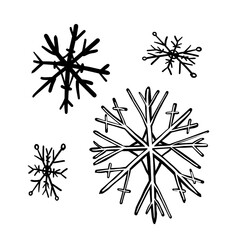 Snowflake vector illustration isolated on white background