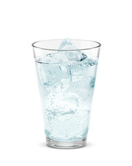 グラス サイダー ソーダ 飲み物 氷 イラスト リアル 