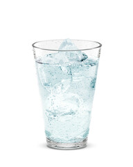 グラス サイダー ソーダ 飲み物 氷 イラスト リアル 