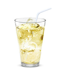 グラス ジンジャエール 飲み物 氷 イラスト リアル