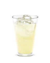 グラス りんごジュース 飲み物 氷 イラスト リアル 