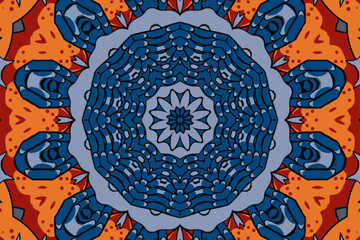 Abstract vintage decorative mandala geometric design vector boho design psychdedli background