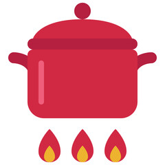 Pot Over Flames Icon