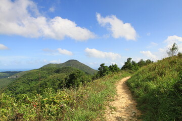 Fototapeta na wymiar the landscape of high junk peak hike, hong kong 25 June 2011