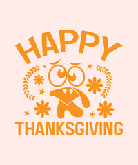 HAPPY THANKSGIVING TYPOGRAPHY 