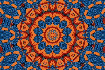 Ethnic mandala flower box vector medallion background