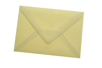Closed beige envelope  isolated on transparency photo png file 
