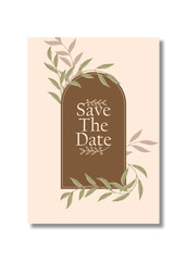 Invitation Template Design with handrawing floral 