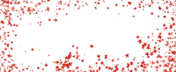 Red christmas glitter background with stars. , festive holiday happy new year, Festive glowing blurred texture.