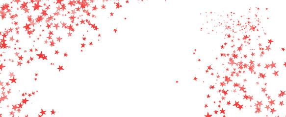 Red christmas glitter background with stars. , festive holiday happy new year, Festive glowing blurred texture.