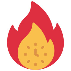 Fire Clock Icon