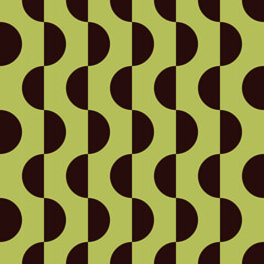 Half circle seamless Bauhaus style pattern