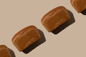 fresh plain bread. The concept of bakery products