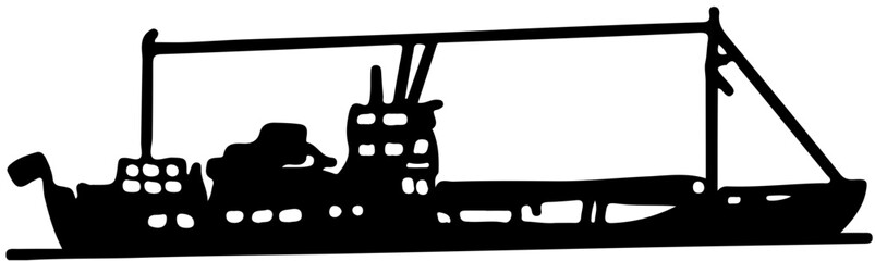types of sea and river boats tuna boat in vector