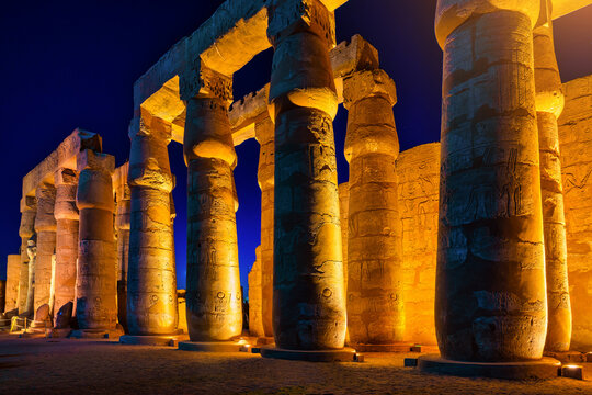 Columns in Karnak temple