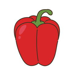 野菜のイラスト　農産物　食べ物　食材　食品　パプリカ