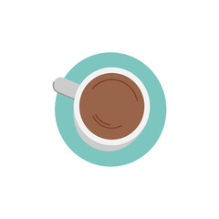 Mug of warm tea or cup of coffee, isolated icon of tasty beverage. Cafe or restaurant refreshing liquid with caffeine. Vector in flat cartoon style illustration