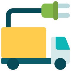 Electric Delivery Lorry Icon
