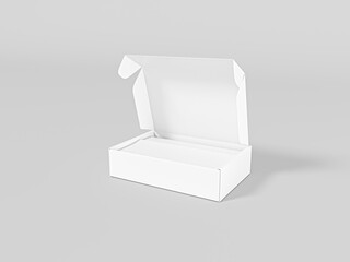 Rectangular cardboard box mockup. packaging delivery box mock-up for branding. 3d rendered illustration