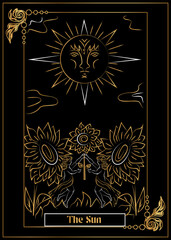 the illustration - card for tarot - The Sun.
