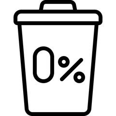 Zero Percent Waste Icon