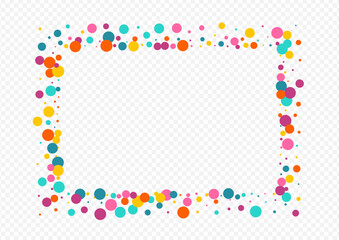 Rainbow Polka Carnival Vector Transparent