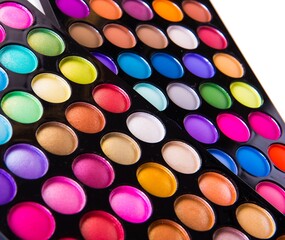 Set of colourful shadow for make-up isolated on white