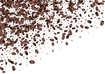 Brown Pile Abstract Vector White Background.
