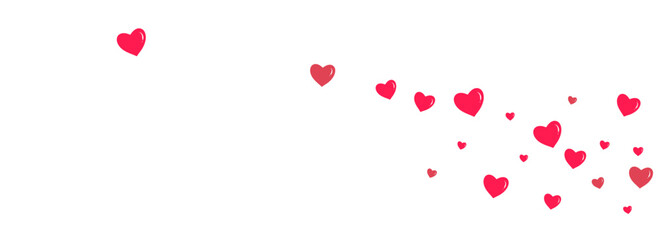 Maroon Color Heart Vector Panoramic White